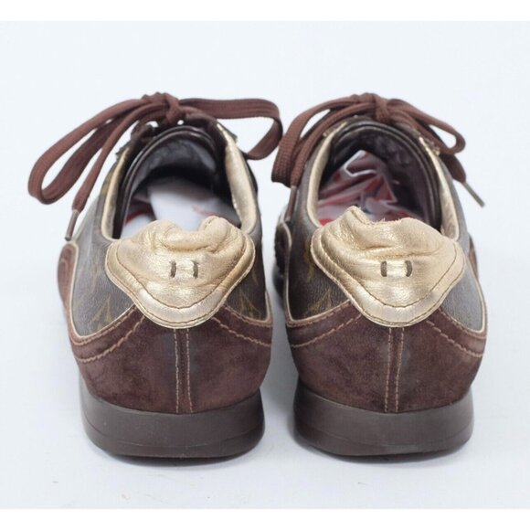 Louis Vuitton sneakers trainers 38.5 US 8.5 leather gold monogram LV - Picture 7 of 12